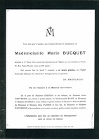 Marie Bucquet, décédée le 1 mars 1940