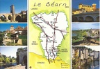 64 - Carte du Département des Pyrénées-Atlantiques