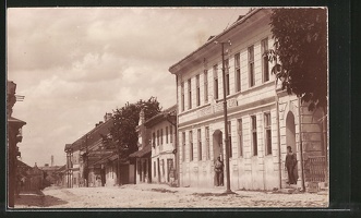 Foto-AK-Belgrad-Strassenpartie-an-der-Pionierkaserne-1918