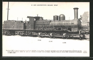 AK-Les-Locomotives-Belges-Etat-Machine-no-927