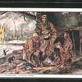 Kuenstler-AK-sign-James-Thiriar-L-envoi-de-la-Marraine-belgische-Soldaten-bei-einer-Rast