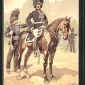 Kuenstler-AK-sign-L-Geens-Belgique-Gendarmes-belgischer-Kavallerist-mit-Gewehr-auf-seinem-Pferd