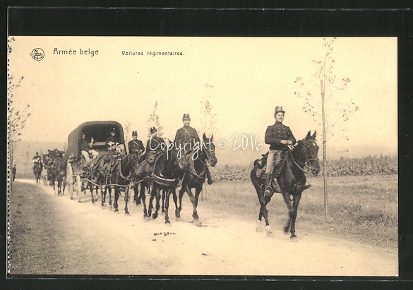 AK-Armee-belge-Voitures-regimentaires-belgische-Pferdegespanne.jpg