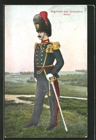 AK-belgischer-Offizier-eines-Grenadier-Regiments-mit-Baerenfellmuetze-und-Saebel