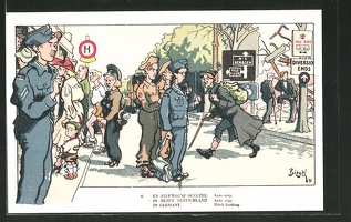 AK-Belgische-Soldaten-an-der-Bushaltestelle
