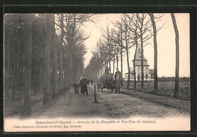 AK-Brasschaet-Polygone-Avenue-de-la-Chapelle-et-Pavillon-du-General-Kirchstrasse-und-Wohnung-des-Generals