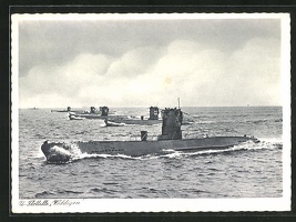 AK-U-Boot-Flotille-Weddigen-in-Formation-U-13-und-U-17