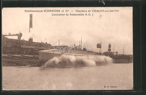 AK-Chalon-sur-Saone-Werft-Schneider-et-Cie-Stapellauf-des-U-Boots-SC-1.jpg