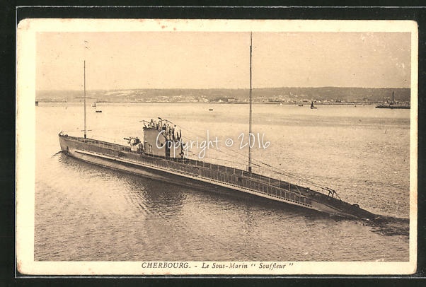 AK-Cherbourg-U-Boot-Souffleur-verlaesst-den-Hafen.jpg