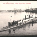 AK-Granville-U-Boot-im-Hafen-Sous-Marin-dans-le-Bassin