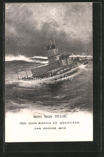 AK-Guerre-Navale-1914-1917-Nos-Sous-Marins-en-Manoeuvre-par-grosse-mer-Franzoes-U-Boot.jpg