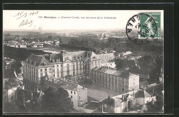 AK-Bourges-Caserne-Conde-vue-des-tours-de-la-cathedrale-Kaserne.jpg