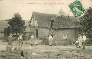 27-guiseniers-ancien-pigeonnier-seigneurial-1913-carte-rare