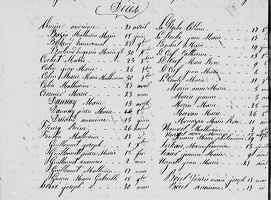 Z - Table Décès 1850