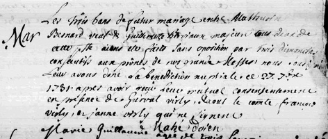Besnard Mathurin - Herviaux Guillemette 1731 09 27 M