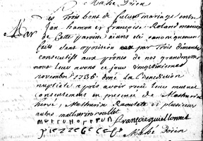 Hamon Jan - Roland Françoise 1735 11 26 M