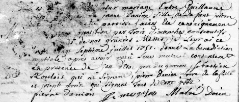 Detoc Guillaume - Danion Jeanne 1751 07 27 M