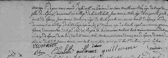 Blin Jean Marie - Guillaume Elisabeth Françoise 1837 10 17 M2